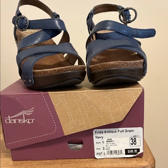 Dansko Women's Blue Strappy Sandals - Picture 1 of 11